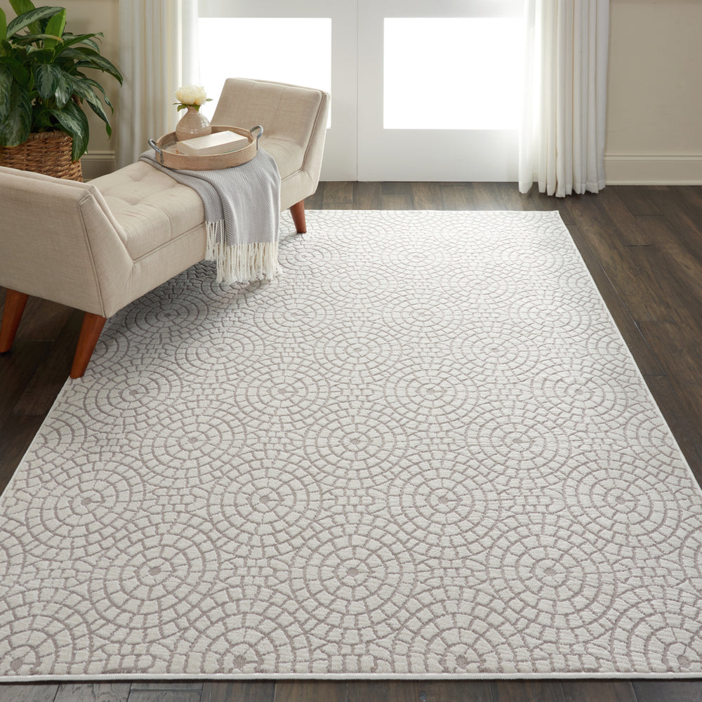 Nourison Urban Chic URC04 Cream Area Rug Corner Image Feature