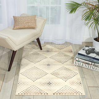 Nourison Utopia UTP08 Champagne Area Rug Room Image Feature