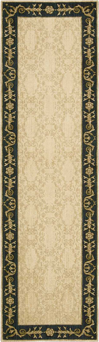 Nourison Vallencierre VA35 Beige Black Area Rug Runner Image