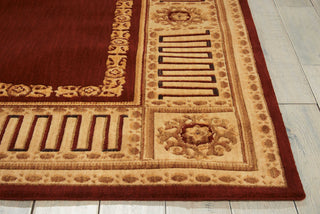 Nourison Vallencierre VA17 Burgundy Area Rug Detail Image