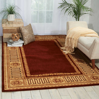 Nourison Vallencierre VA17 Burgundy Area Rug Room Image