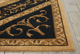 Nourison Vallencierre VA35 Beige Black Area Rug Detail Image