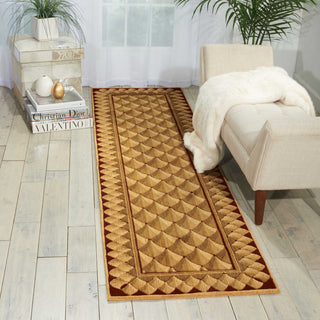 Nourison Vallencierre VA73 Camel Area Rug Room Image Feature