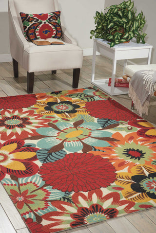 Nourison Vista VIS53 Multicolor Area Rug Room Image Feature