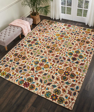 Nourison Vivid VIV08 Ivory Area Rug Room Image