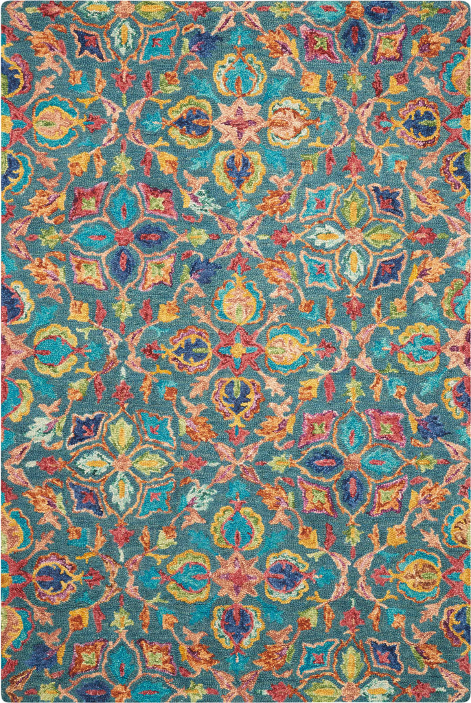 Nourison Vivid VIV08 Teal Area Rug main image