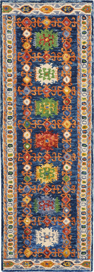 Nourison Vivid VIV09 Navy Area Rug 2'3'' X 7'6'' Runner