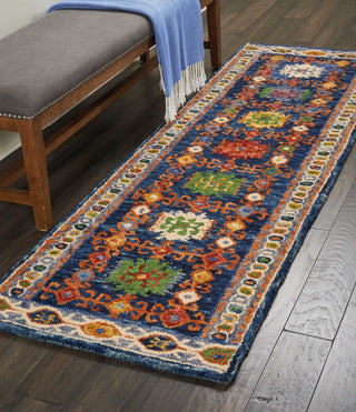 Nourison Vivid VIV09 Navy Area Rug Room Image