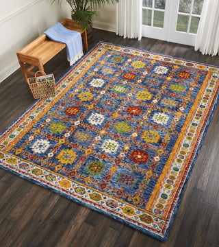 Nourison Vivid VIV09 Navy Area Rug Room Image