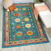 Nourison Vivid VIV09 Teal Area Rug Room Image Feature