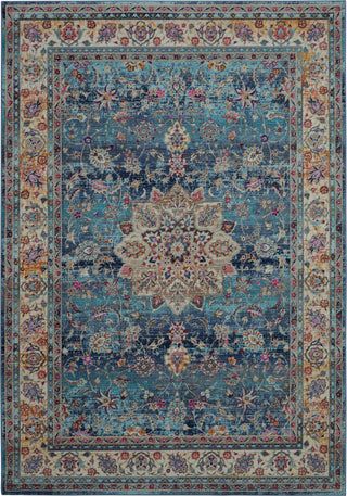 Nourison Vintage Kashan VKA01 Blue Area Rug 4' X 6'