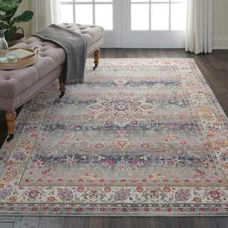 Nourison Vintage Kashan VKA01 Grey Area Rug Room Image Feature