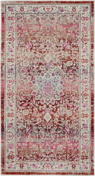 Nourison Vintage Kashan VKA01 Red Area Rug 2' X 4'