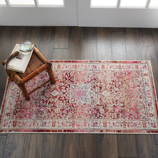 Nourison Vintage Kashan VKA01 Red Area Rug 2' X 4'