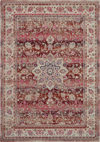 Nourison Vintage Kashan VKA01 Red Area Rug 4' X 6'