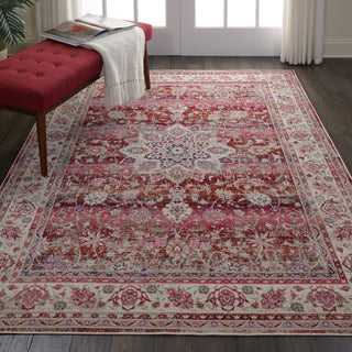 Nourison Vintage Kashan VKA01 Red Area Rug 4' X 6' Feature