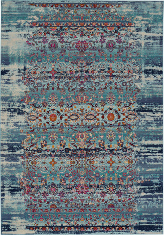 Nourison Vintage Kashan VKA02 Blue Area Rug 4' X 6'