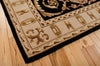 Nourison Versailles Palace VP14 Black Area Rug Corner Image