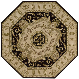 Nourison Versailles Palace VP14 Black Area Rug 6' Octagon