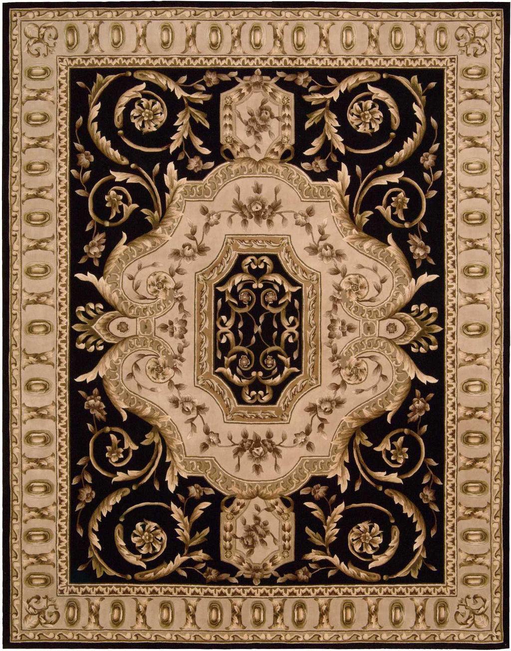 Nourison Versailles Palace VP14 Black Area Rug Incredible Rugs and Decor