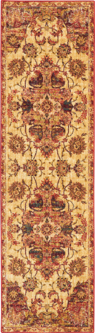 Nourison Vintage Tradition VGT01 Cream/Red Area Rug 2' X 8'