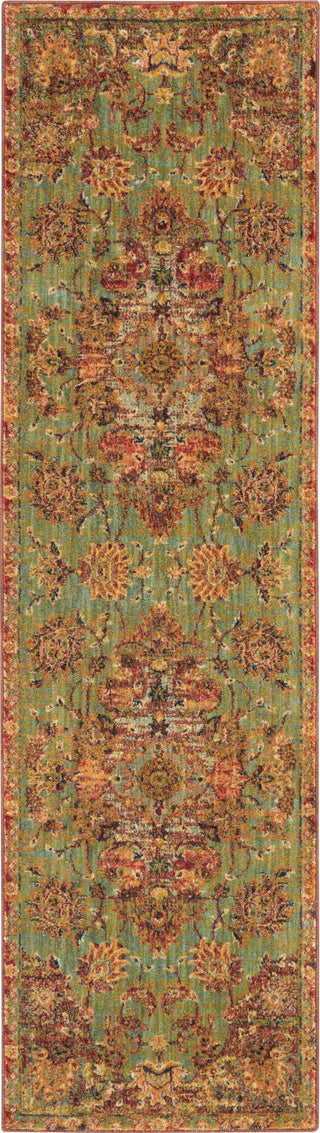 Nourison Vintage Tradition VGT01 Jade Area Rug 2' X 8'