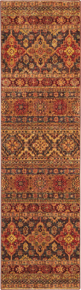 Nourison Vintage Tradition VGT03 Blue/Red Area Rug 2' X 8'