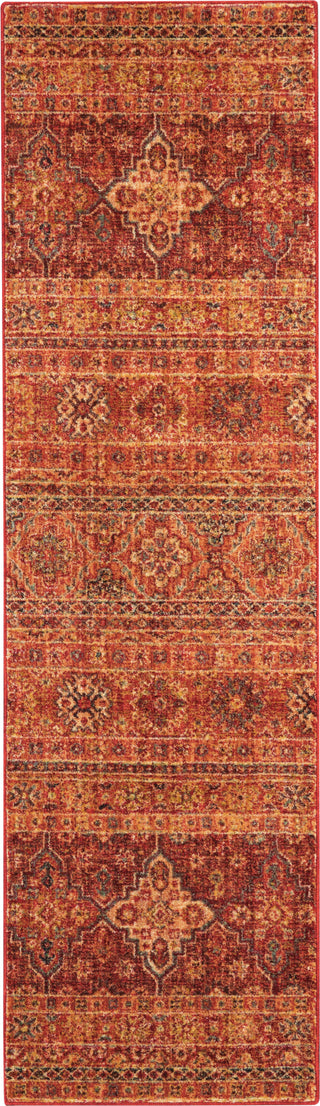 Nourison Vintage Tradition VGT03 Brick Area Rug Room Image Feature