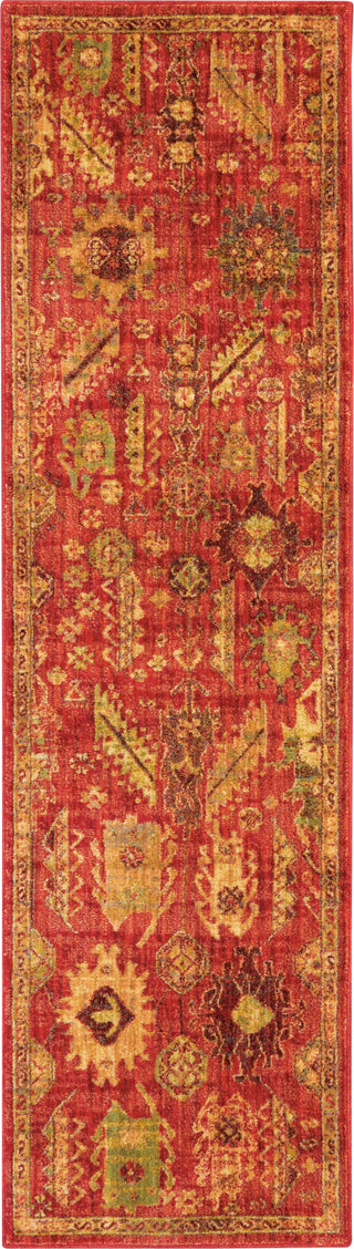 Nourison Vintage Tradition VGT04 Red Area Rug 2' X 8'