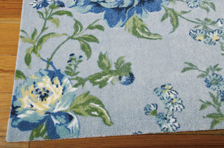 Nourison Artisanal Delight WAD01 Forever Yours Sky Area Rug by Waverly 5' X 7' Corner Shot