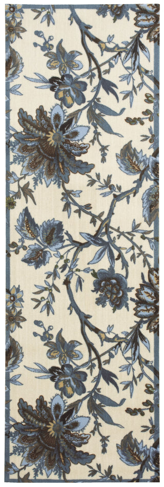 Nourison Artisanal Delight WAD06 Felicite Indigo Area Rug by Waverly 3' X 8'