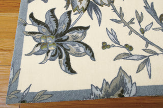 Nourison Artisanal Delight WAD06 Felicite Indigo Area Rug by Waverly 5' X 7' Corner Shot