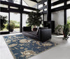 Nourison Artisanal Delight WAD07 Fanciful Indigo Area Rug by Waverly 5' X 7' Living Space Shot Feature