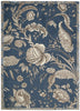 Nourison Artisanal Delight WAD07 Fanciful Indigo Area Rug by Waverly 5' X 7'