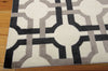 Nourison Artisanal Delight WAD09 Groovy Grille Licorice Area Rug by Waverly 5' X 7' Corner Shot