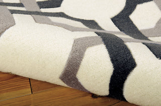 Nourison Artisanal Delight WAD09 Groovy Grille Licorice Area Rug by Waverly 5' X 7' Texture Shot