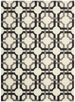 Nourison Artisanal Delight WAD09 Groovy Grille Licorice Area Rug by Waverly main image