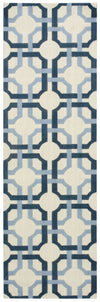Nourison Artisanal Delight WAD09 Groovy Grille Sky Area Rug by Waverly 3' X 8'