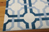 Nourison Artisanal Delight WAD09 Groovy Grille Sky Area Rug by Waverly 5' X 7' Corner Shot