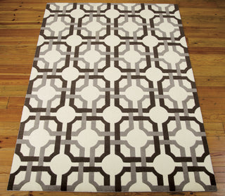 Nourison Artisanal Delight WAD09 Groovy Grille Tobacco Area Rug by Waverly 5' X 7' Floor Shot