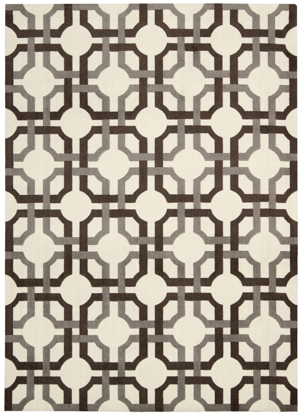 Nourison Artisanal Delight WAD09 Groovy Grille Tobacco Area Rug by Waverly main image