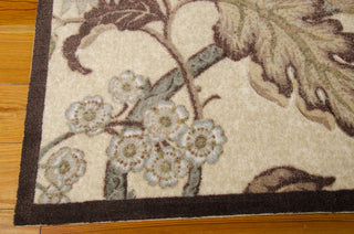 Nourison Artisanal Delight WAD20 Graceful Garden Birch Area Rug by Waverly 5' X 7' Corner Shot
