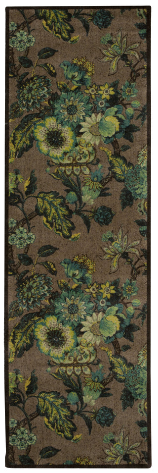 Nourison Artisanal Delight WAD20 Graceful Garden Blue Jay Area Rug by Waverly 3' X 8'