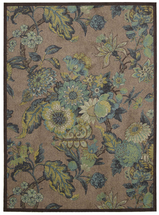 Nourison Artisanal Delight WAD20 Graceful Garden Blue Jay Area Rug by Waverly main image