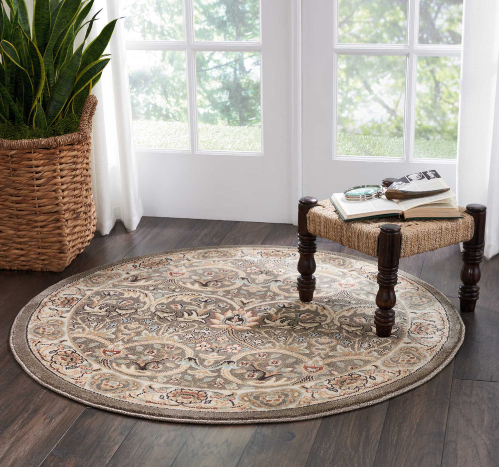 Nourison Walden WAL03 Grey Area Rug Room Image Feature