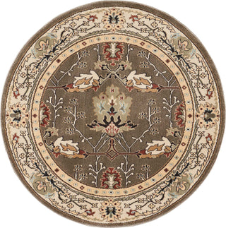 Nourison Walden WAL04 Grey Area Rug 3' 9'' Round