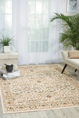 Nourison Walden WAL03 Ivory Area Rug Room Image Feature