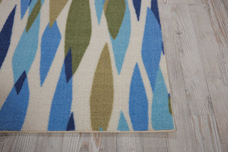 Nourison Sun and Shade SND01 Bits Pieces Seaglass Area Rug by Waverly Detail Image