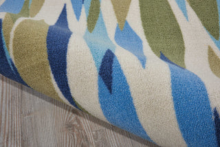 Nourison Sun and Shade SND01 Bits Pieces Seaglass Area Rug by Waverly Detail Image