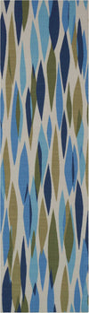 Nourison Sun and Shade SND01 Bits Pieces Seaglass Area Rug by Waverly 2'3'' X 8' Runner Image
